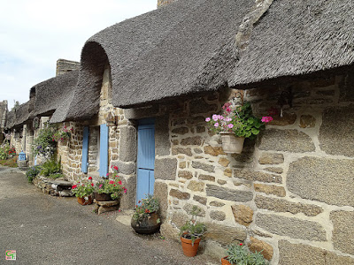 Bretonische Chaumiere-Ansicht