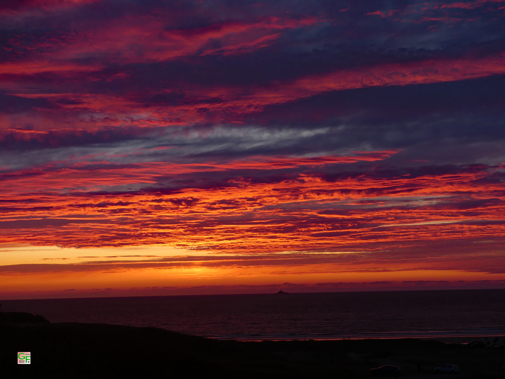 Sonnenuntergang am La Baie des Trépassés