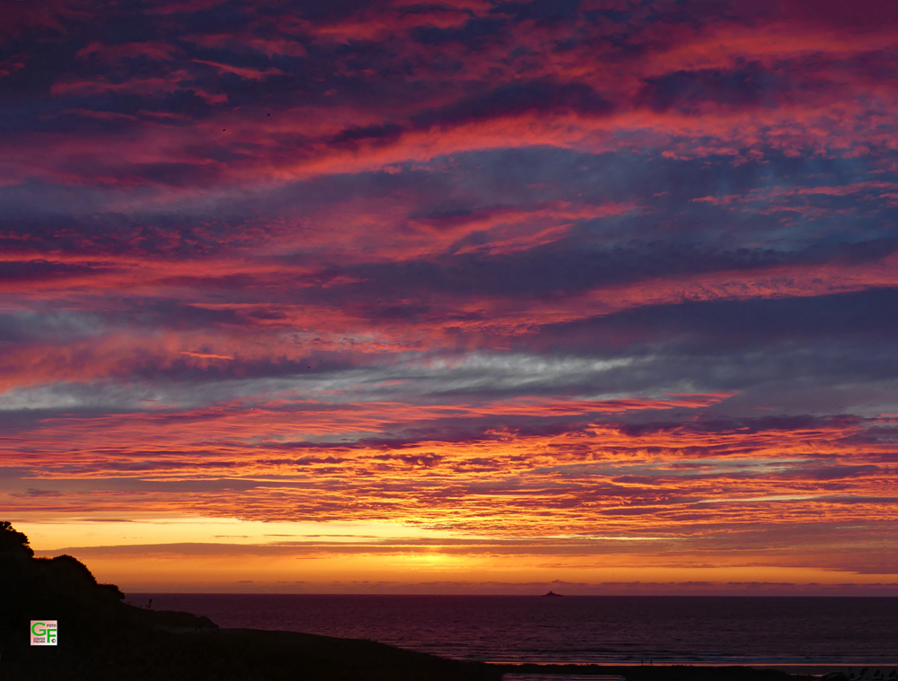 Sonnenuntergang am La Baie des Trépassés